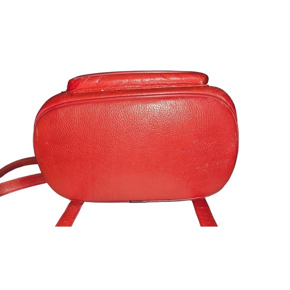 MCM vintage red leather backpack with gold hardware - Picture 5 of 16